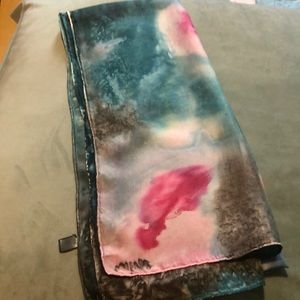 Scarf watercolour or tie dye look